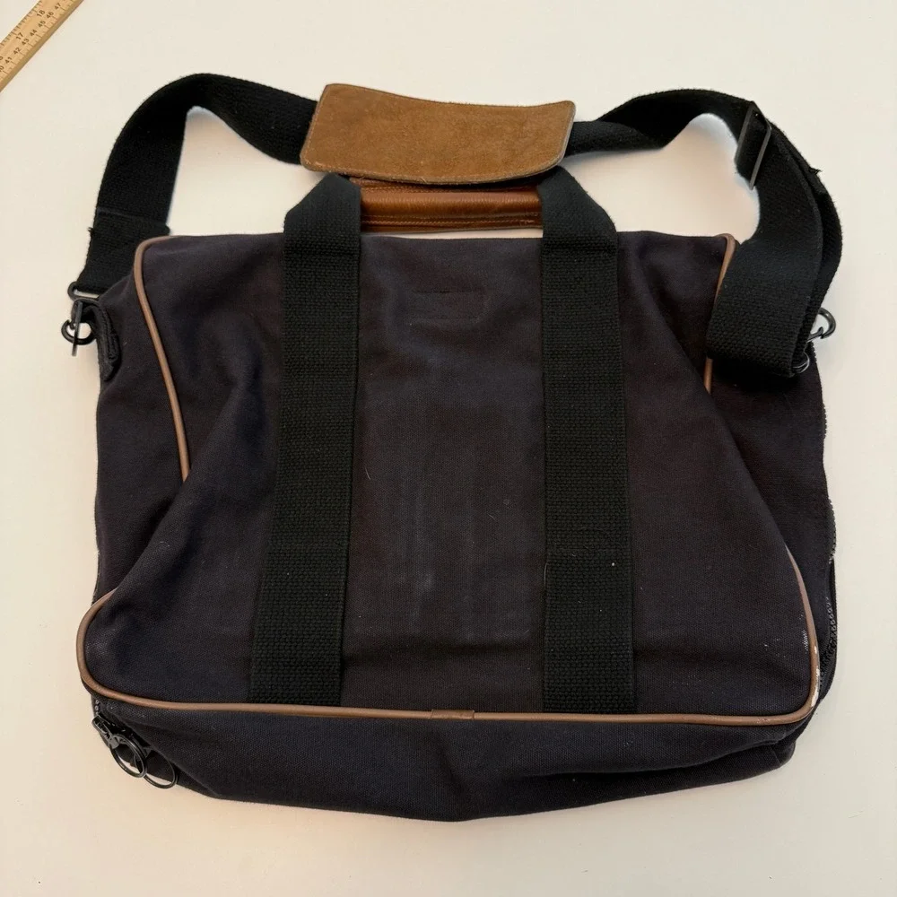 US Postal Service Navy Blue Canvas Briefcase Messenger‎ Bag OS
